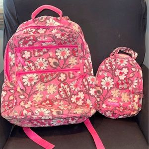 Vera Bradley backpack and lunchbox